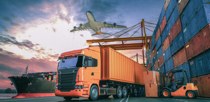 transportation-logistics-container-cargo-ship-cargo-plane-3d-rendering-illustration